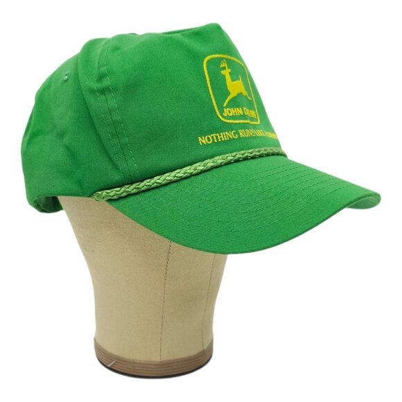 John Deere Braid Snapback Cap Trucker Baseball Hat Nothing Runs Like A Deere - Picture 3 of 14